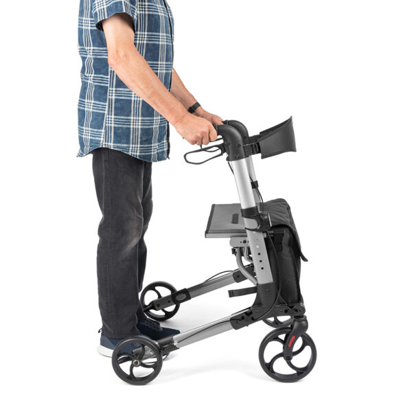 Rollator i aluminium med 4 hjul – YOLA Titanium - Bild 4